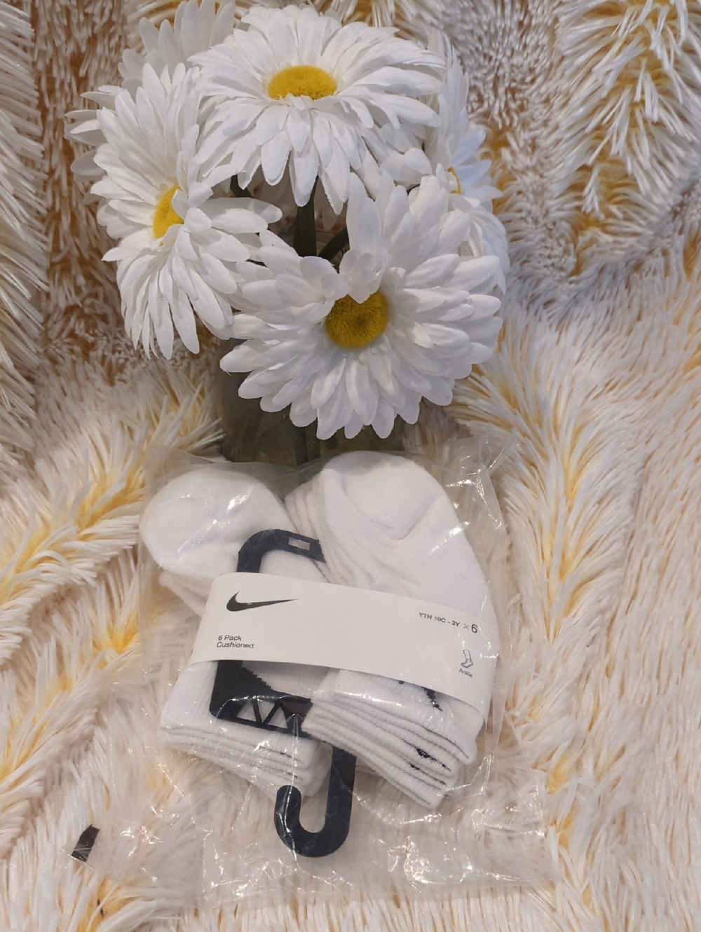 ❣️🧦Nike White and Black Ankle Socks 6-Pack 🧦❣️